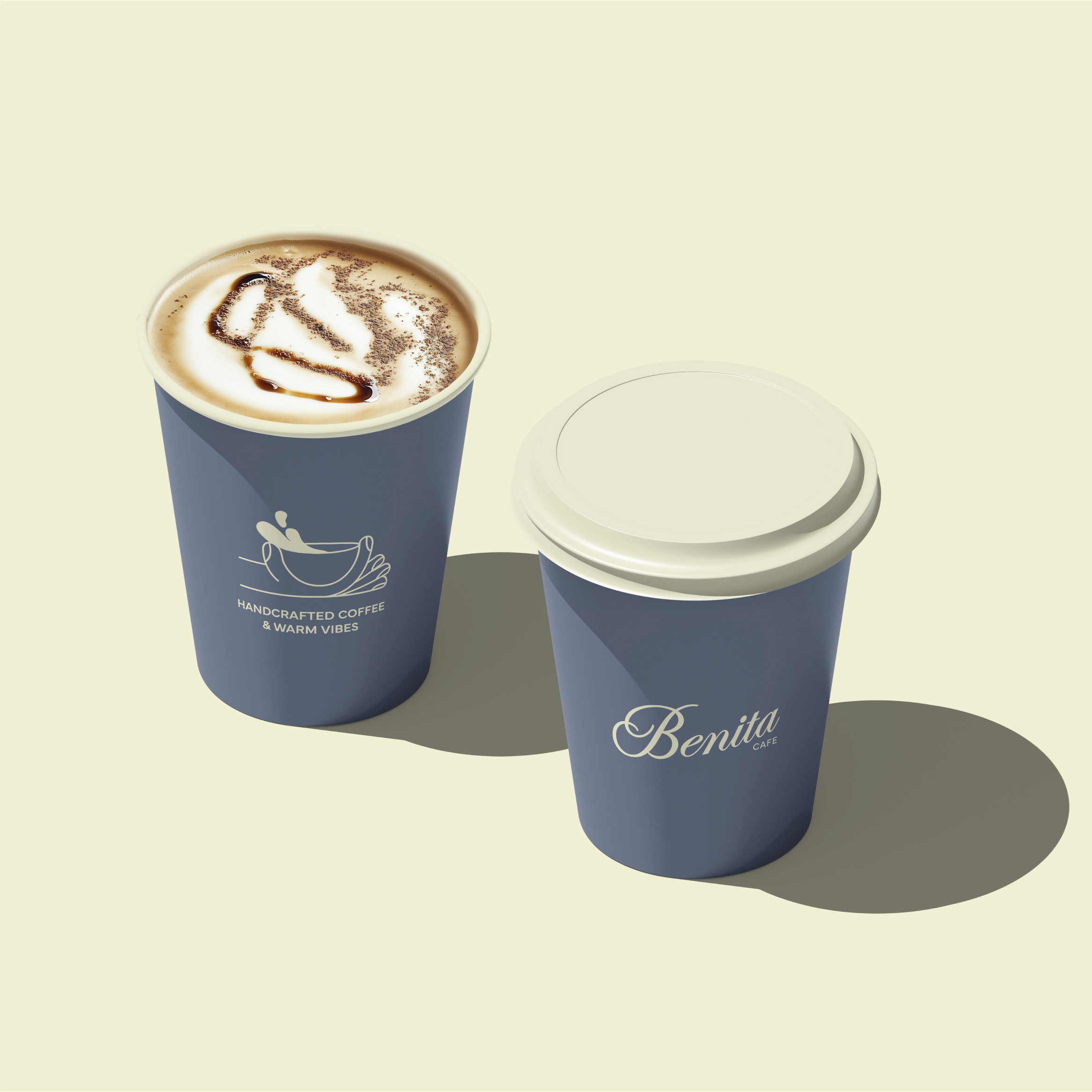 Identidade visual e design de marca para Benita Café, coffee trailer em Santa Monica, Califórnia.