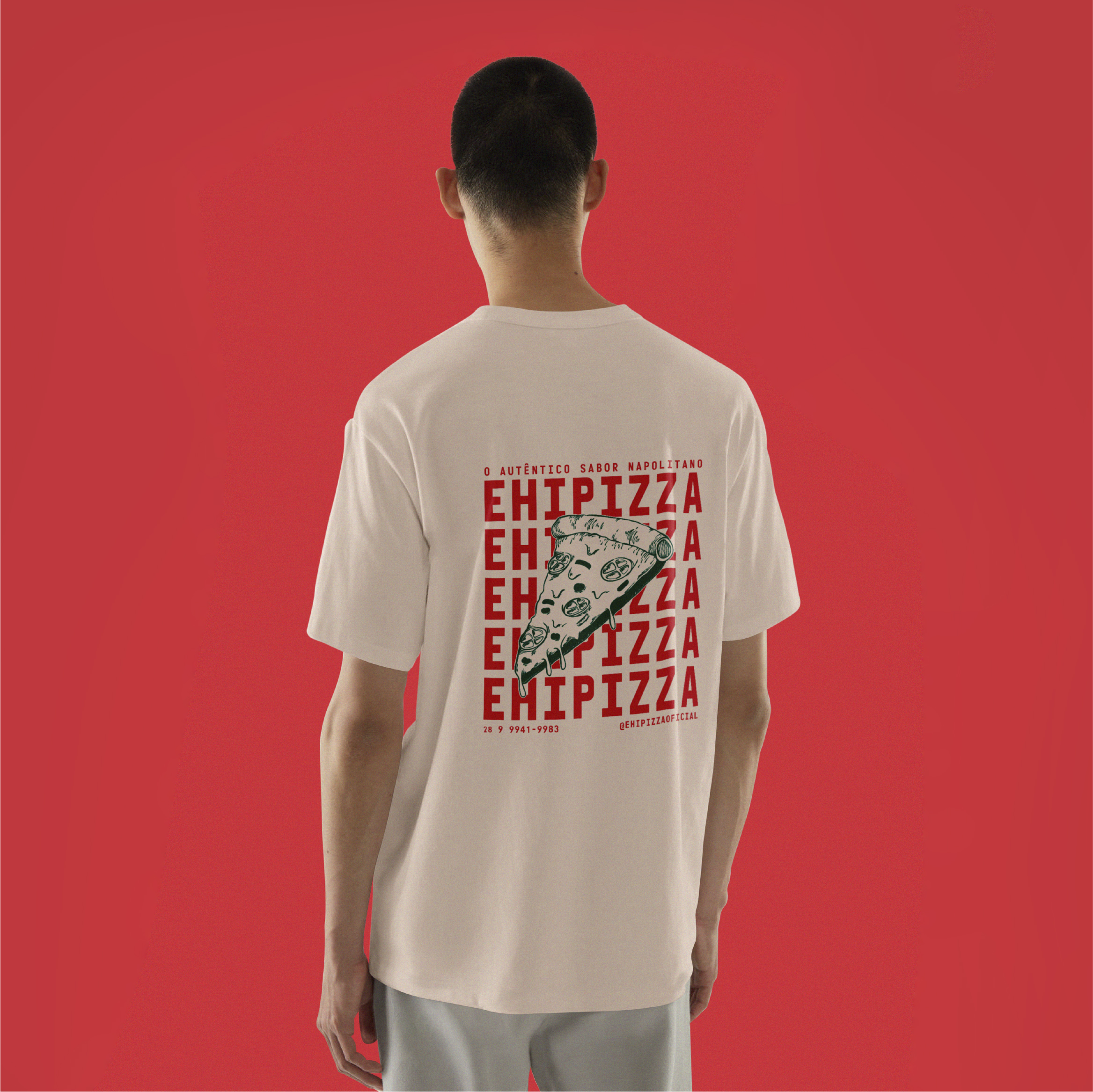 Design de marca e embalagem para Ehi Pizza, fabricante de pizzas embaladas a vácuo.